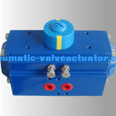 Actuador pneumático de rack e pinion com atuador azul revestido com PTFE
